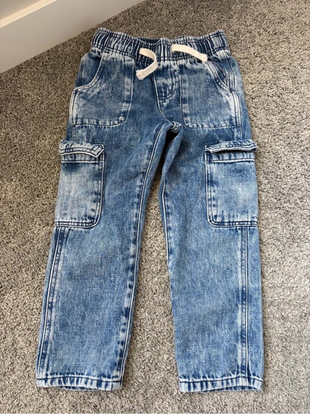 GAP Faded Blue Straight Cargo Jeans for Boy